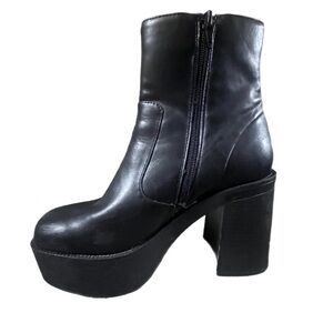 Madden Girl // Grace Vegan Leather Black Platform Boots